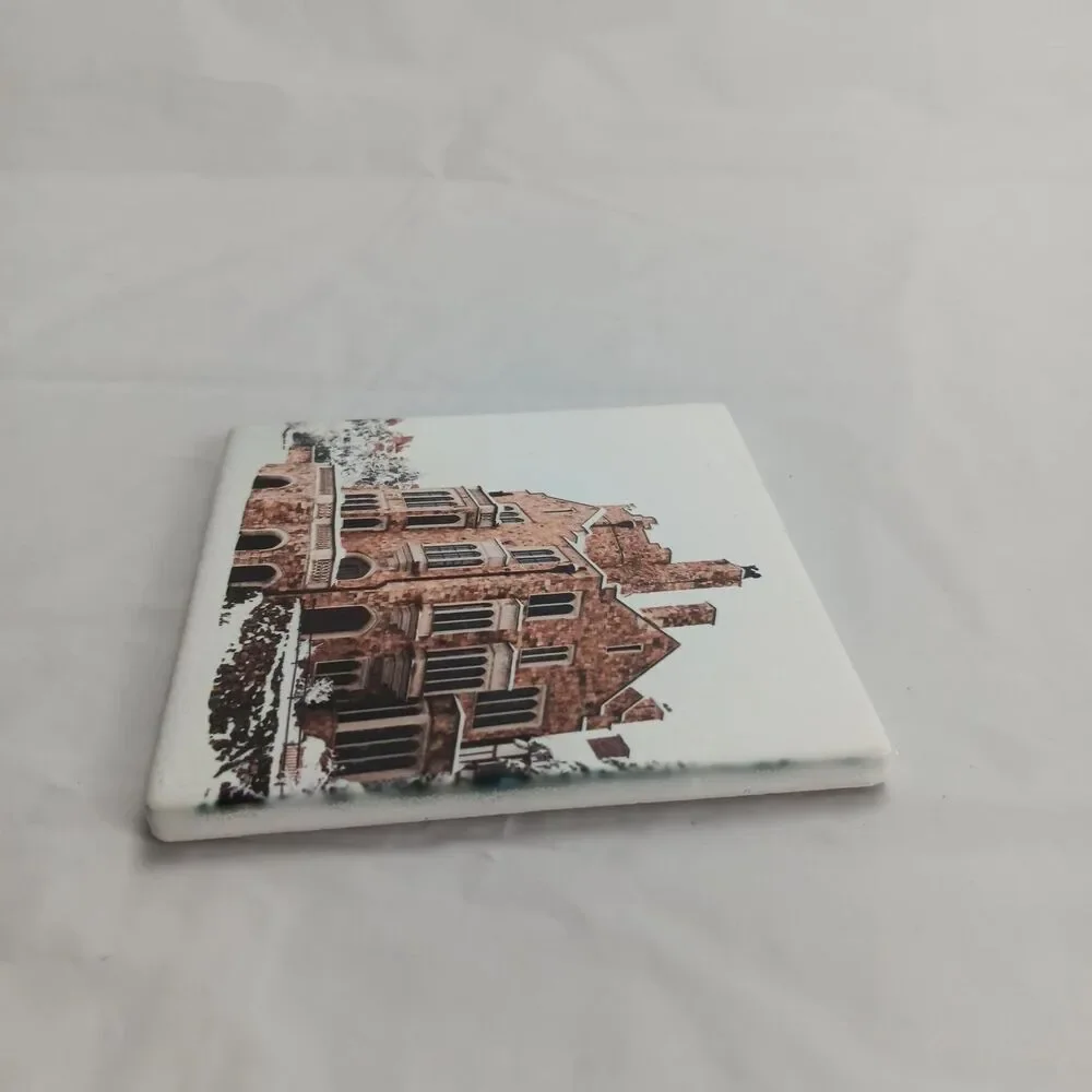 Glen Eyrie Castle Souvenir Coaster Single Replacement Colorado Springs Cork Back